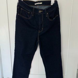 Levi's 724 high rise straight - 30Wx30L - "cast shadows" (dark wash)